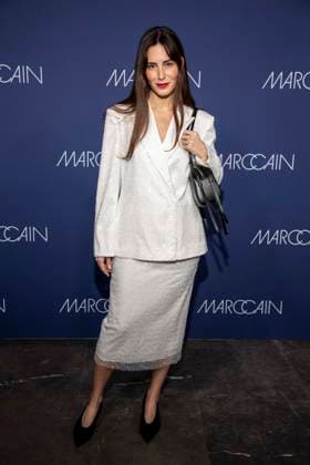 Gala Gonzalez as a guest on the red carpet at the Marc Cain Fashion Show Echo of now at Funkhaus Berlin on 30 01 2028 Berlin Germany