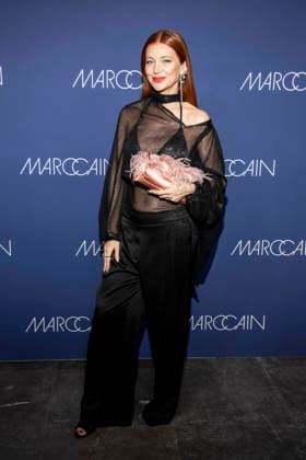 Ada Fijal as a guest on the red carpet at the Marc Cain Fashion Show Echo of now at Funkhaus Berlin on 30 01 2028 Berlin Germany