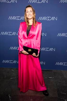 Denise Schindler as a guest on the red carpet at the Marc Cain Fashion Show Echo of now at Funkhaus Berlin on 30 01 2028 Berlin Germany