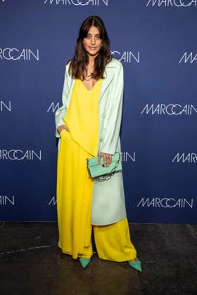 Marvy Rieder as a guest on the red carpet at the Marc Cain Fashion Show Echo of now at Funkhaus Berlin on 30 01 2028 Berlin Germany
