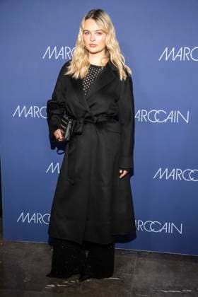 Nele Ludowig Roeffen as a guest on the red carpet at the Marc Cain Fashion Show Echo of now at Funkhaus Berlin on 30 01 2028 Berlin Germany