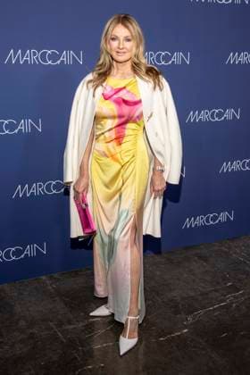 Frauke Ludowig as a guest on the red carpet at the Marc Cain Fashion Show Echo of now at Funkhaus Berlin on 30 01 2028 Berlin Germany