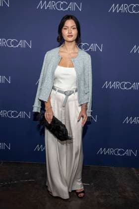 Kaliya Ka as a guest on the red carpet at the Marc Cain Fashion Show Echo of now at Funkhaus Berlin on 30 01 2028 Berlin Germany