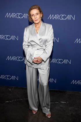 Jolanta Trykacz as a guest on the red carpet at the Marc Cain Fashion Show Echo of now at Funkhaus Berlin on 30 01 2028 Berlin Germany