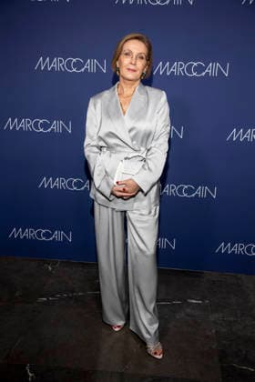 Jolanta Trykacz as a guest on the red carpet at the Marc Cain Fashion Show Echo of now at Funkhaus Berlin on 30 01 2028 Berlin Germany