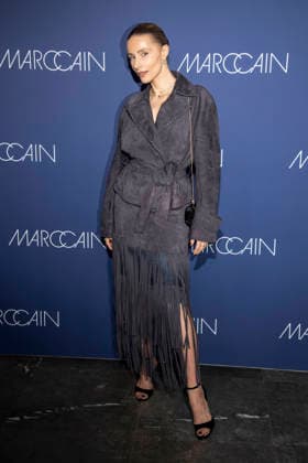 Katarzyna Zawadzka as a guest on the red carpet at the Marc Cain Fashion Show Echo of now at Funkhaus Berlin on 30 01 2028 Berlin Germany