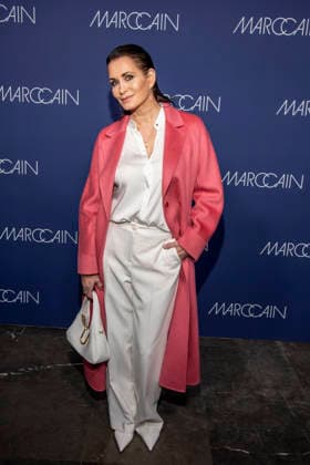 Anja Kling as a guest on the red carpet at the Marc Cain Fashion Show Echo of now at Funkhaus Berlin on 30 01 2028 Berlin Germany