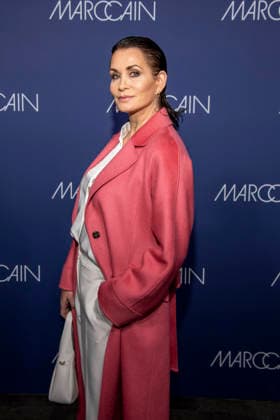 Anja Kling as a guest on the red carpet at the Marc Cain Fashion Show Echo of now at Funkhaus Berlin on 30 01 2028 Berlin Germany