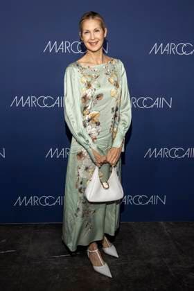 Kelly Rutherford as a guest on the red carpet at the Marc Cain Fashion Show Echo of now at Funkhaus Berlin on 30 01 2028 Berlin Germany