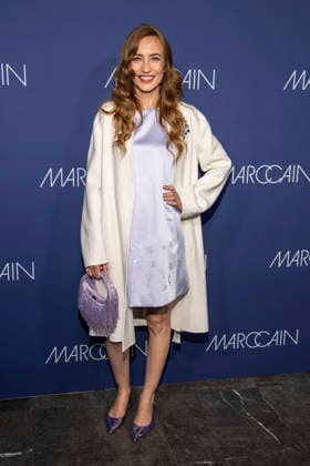 Elizabeth Jagger as a guest on the red carpet at the Marc Cain Fashion Show Echo of now at Funkhaus Berlin on 30 01 2028 Berlin Germany
