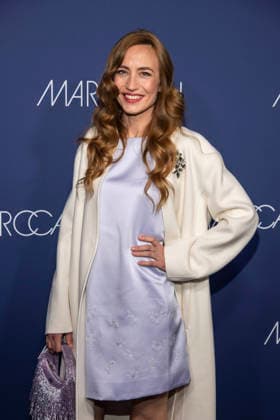 Elizabeth Jagger as a guest on the red carpet at the Marc Cain Fashion Show Echo of now at Funkhaus Berlin on 30 01 2028 Berlin Germany