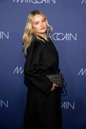 Nele Ludowig Roeffen as a guest on the red carpet at the Marc Cain Fashion Show Echo of now at Funkhaus Berlin on 30 01 2028 Berlin Germany