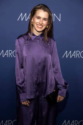 Anna Maria Sieklucka as a guest on the red carpet at the Marc Cain Fashion Show Echo of now at Funkhaus Berlin on 30 01 2028 Berlin Germany