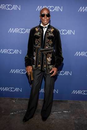 Bruce Darnell as a guest on the red carpet at the Marc Cain Fashion Show Echo of now at Funkhaus Berlin on 30 01 2028 Berlin Germany