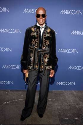Bruce Darnell as a guest on the red carpet at the Marc Cain Fashion Show Echo of now at Funkhaus Berlin on 30 01 2028 Berlin Germany
