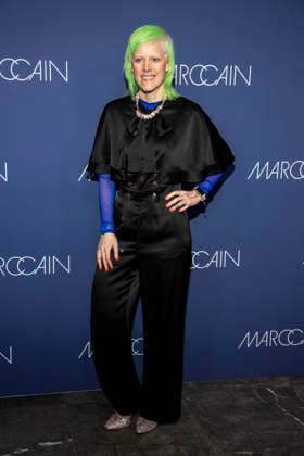 Johanna Keimeyer as a guest on the red carpet at the Marc Cain Fashion Show Echo of now at Funkhaus Berlin on 30 01 2028 Berlin Germany