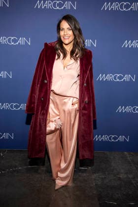Bettina Zimmermann Actress on the red carpet at the Marc Cain Fashion Show Echo of now at Funkhaus Berlin on 30 01 2028 Berlin Germany