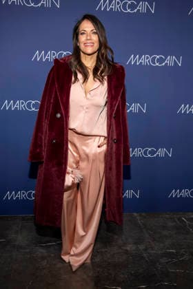 Bettina Zimmermann Actress on the red carpet at the Marc Cain Fashion Show Echo of now at Funkhaus Berlin on 30 01 2028 Berlin Germany