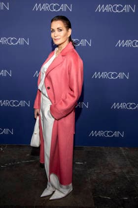 Anja Kling as a guest on the red carpet at the Marc Cain Fashion Show Echo of now at Funkhaus Berlin on 30 01 2028 Berlin Germany