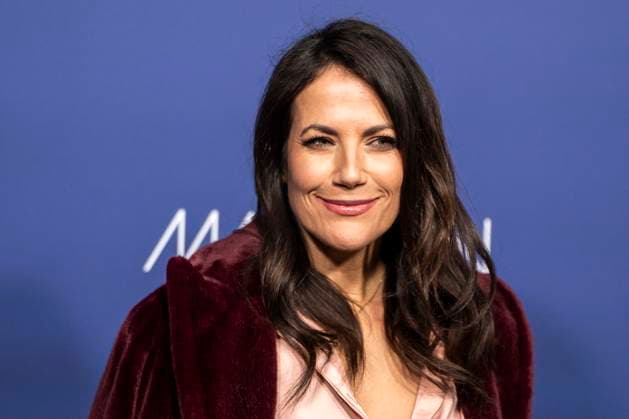 Bettina Zimmermann as a guest on the red carpet at the Marc Cain Fashion Show Echo of now at Funkhaus Berlin on 30 01 2028 Berlin Germany