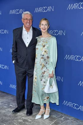 Helmut Schlotterer and Kelly Rutherford at the Marc Cain fashion show Echo Of Now at Funkhaus Berlin in Berlin on 30 01 2026