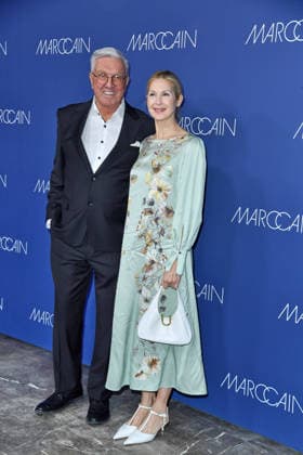 Helmut Schlotterer and Kelly Rutherford at the Marc Cain fashion show Echo Of Now at Funkhaus Berlin in Berlin on 30 01 2026