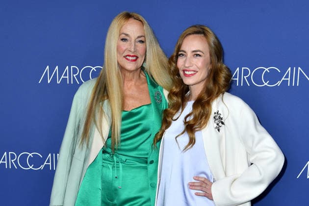 Jerry Hall and Elizabeth Jagger at the Marc Cain fashion show Echo Of Now at Funkhaus Berlin in Berlin on 30 01 2026
