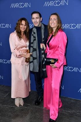 Monika Sozanska , Denise Schindler and Marcel Remus at the Marc Cain fashion show Echo Of Now at Funkhaus Berlin in Berlin on 30 01 2026
