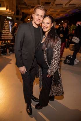 Johannes Heinrichs and Nadja Jo Klapper as guests of Danny Reinke at the Berlin Fashion Week Autumn Winter 2026 at NLND Berlin on 30 01 2026 Berlin Germany
