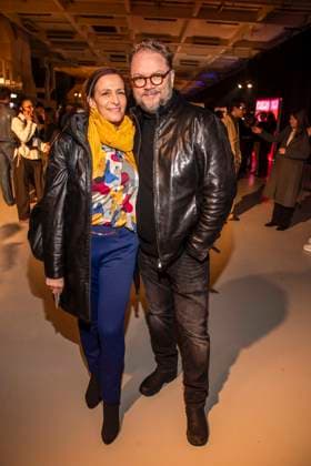 Ulrike Frank and Marc Schubring as guests of Danny Reinke at the Berlin Fashion Week Autumn Winter 2026 at NLND Berlin on 30 01 2026 Berlin Germany