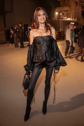 Celine Bethmann as a guest of Danny Reinke at the Berlin Fashion Week Autumn Winter 2026 at NLND Berlin on 30 01 2026 Berlin Germany