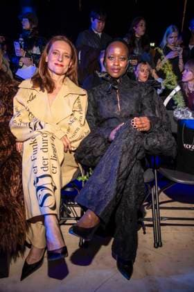 Anne Ratte Polle and Florence Kasumba as guests of Danny Reinke at Berlin Fashion Week Autumn Winter 2026 at NLND Berlin on 30 01 2026 Berlin Germany