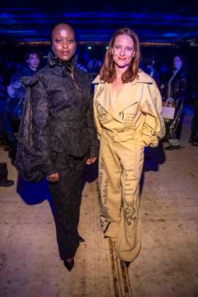Florence Kasumba and Anne Ratte Polle as guests of Danny Reinke at Berlin Fashion Week Autumn Winter 2026 at NLND Berlin on 30 01 2026 Berlin Germany