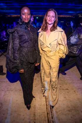 Florence Kasumba and Anne Ratte Polle as guests of Danny Reinke at Berlin Fashion Week Autumn Winter 2026 at NLND Berlin on 30 01 2026 Berlin Germany