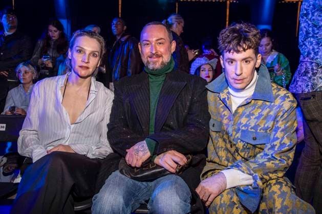Jana Klinge, Marcel Ostertag and Kilan Kerner as guests of Danny Reinke at the Berlin Fashion Week Autumn Winter 2026 at NLND Berlin on 30 01 2026 Berlin Germany