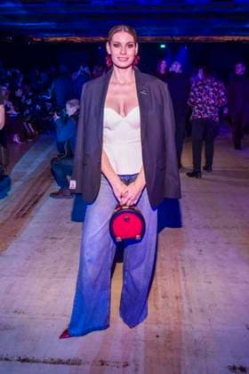 Rebecca Kunikowski as a guest of Danny Reinke at the Berlin Fashion Week Autumn Winter 2026 at NLND Berlin on 30 01 2026 Berlin Germany