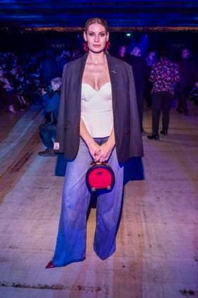 Rebecca Kunikowski as a guest of Danny Reinke at the Berlin Fashion Week Autumn Winter 2026 at NLND Berlin on 30 01 2026 Berlin Germany