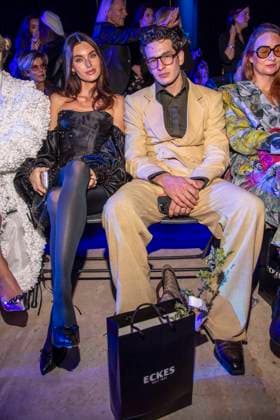 Celine Bethmann and Noah Levi as guests of Danny Reinke at Berlin Fashion Week Autumn Winter 2026 at NLND Berlin on 30 01 2026 Berlin Germany