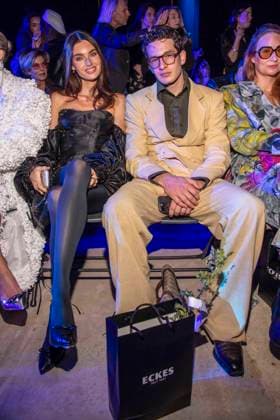 Celine Bethmann and Noah Levi as guests of Danny Reinke at Berlin Fashion Week Autumn Winter 2026 at NLND Berlin on 30 01 2026 Berlin Germany