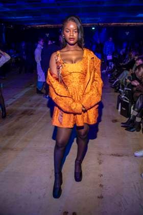Melodie Wakivuamina as Danny Reinkes guest at Berlin Fashion Week Autumn Winter 2026 at NLND Berlin on 30 01 2026 Berlin Germany