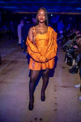Melodie Wakivuamina as Danny Reinkes guest at Berlin Fashion Week Autumn Winter 2026 at NLND Berlin on 30 01 2026 Berlin Germany