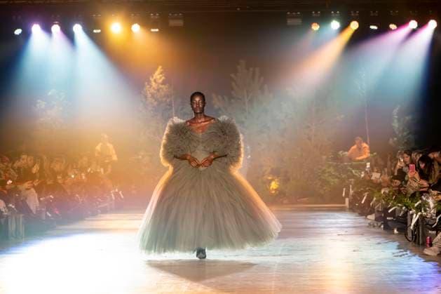 Model on the catwalk catwalk with Danny Reinke at Berlin Fashion Week Autumn Winter 2026 at NLND Berlin on 30 01 2026 Berlin Germany
