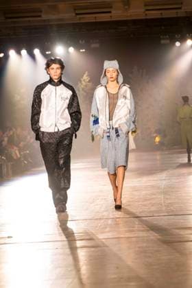 Model on the catwalk catwalk with Danny Reinke at Berlin Fashion Week Autumn Winter 2026 at NLND Berlin on 30 01 2026 Berlin Germany