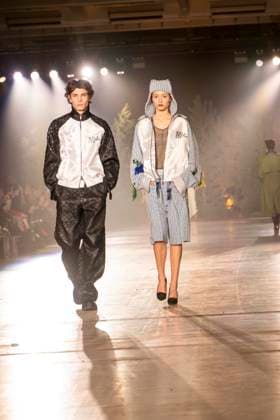 Model on the catwalk catwalk with Danny Reinke at Berlin Fashion Week Autumn Winter 2026 at NLND Berlin on 30 01 2026 Berlin Germany