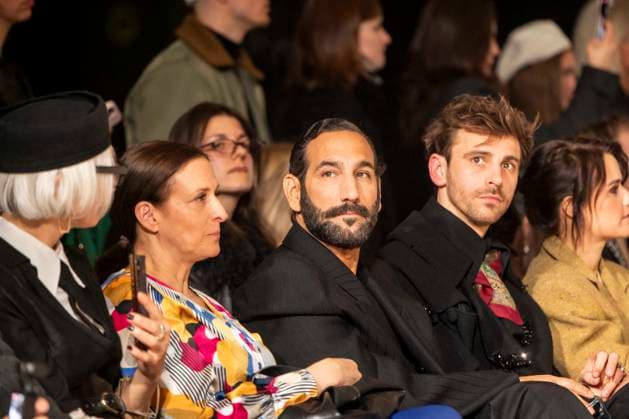 Ulrike Frank, Massimo Sinato and Yara Hoffmann as guests of Danny Reinke at the Berlin Fashion Week Autumn Winter 2026 at NLND Berlin on 30 01 2026 Berlin Germany