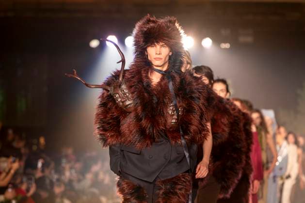 Model on the catwalk catwalk with Danny Reinke at Berlin Fashion Week Autumn Winter 2026 at NLND Berlin on 30 01 2026 Berlin Germany