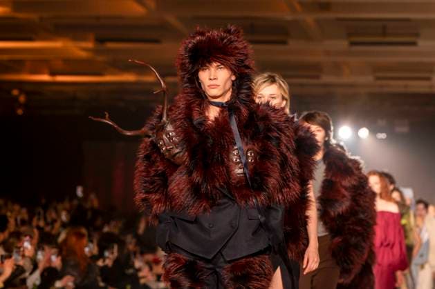 Model on the catwalk catwalk with Danny Reinke at Berlin Fashion Week Autumn Winter 2026 at NLND Berlin on 30 01 2026 Berlin Germany