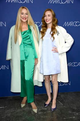 Jerry Hall and Elizabeth Jagger at the Marc Cain Fashion Show ECHO of now at Berlin Fashion Week A W 2026 at Funkhaus Berlin Berlin, 30 01 2026 Foto:xN.xKubelkax xFuturexImagex cain_6210