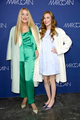 Jerry Hall and Elizabeth Jagger at the Marc Cain Fashion Show ECHO of now at Berlin Fashion Week A W 2026 at Funkhaus Berlin Berlin, 30 01 2026 Foto:xN.xKubelkax xFuturexImagex cain_6211