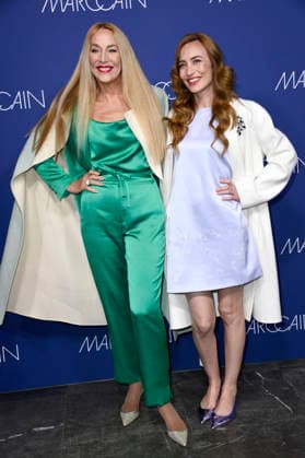 Jerry Hall and Elizabeth Jagger at the Marc Cain Fashion Show ECHO of now at Berlin Fashion Week A W 2026 at Funkhaus Berlin Berlin, 30 01 2026 Foto:xN.xKubelkax xFuturexImagex cain_6212
